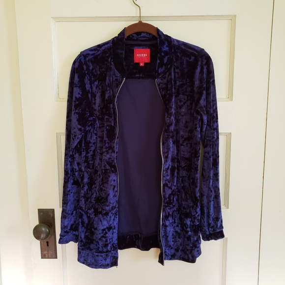 GUESS Velvet Shiloh Bomber Jacket XS - Picture 2 of 5